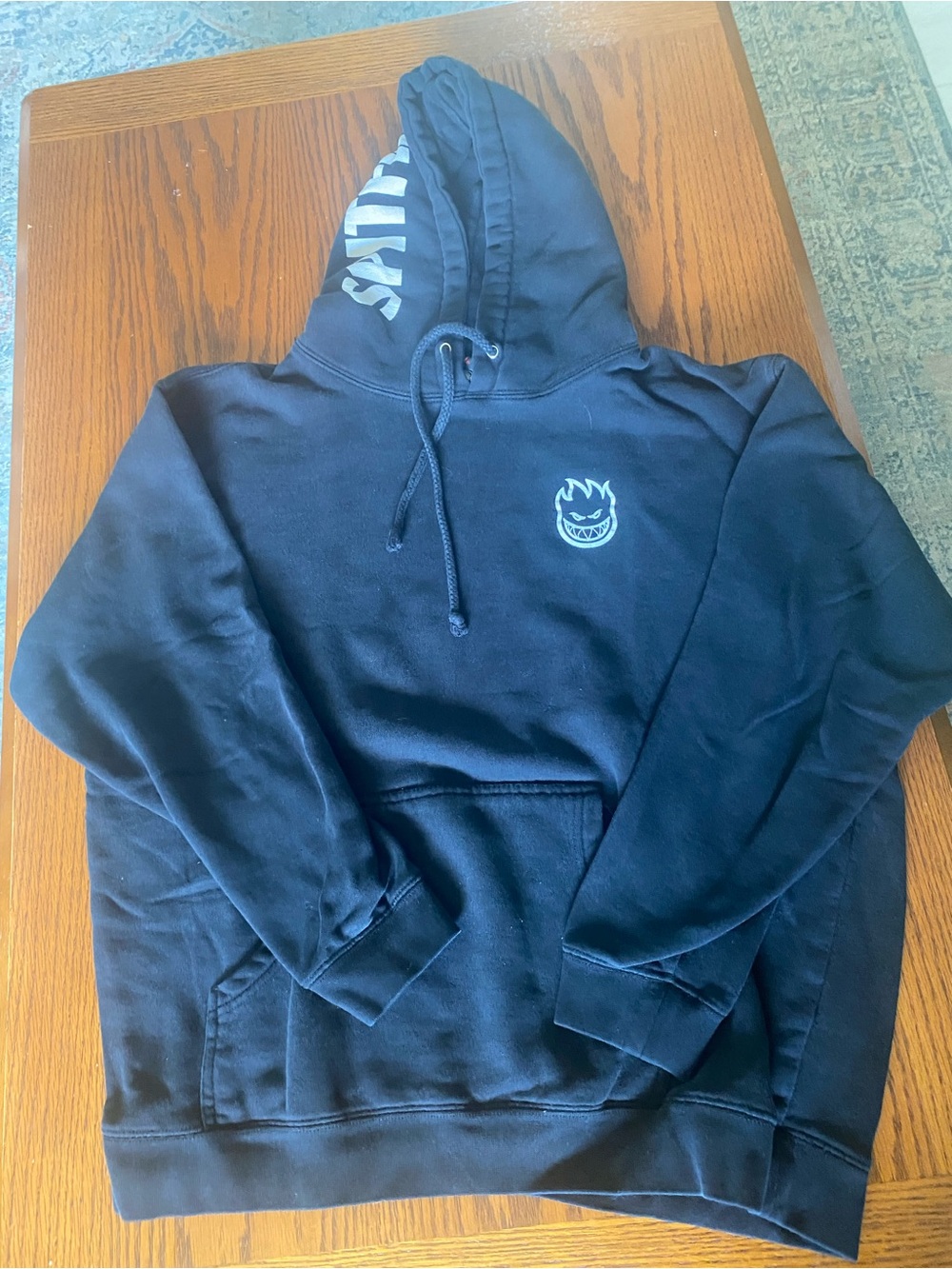 Spitfire Men's Black Graphic Hoodie, Large